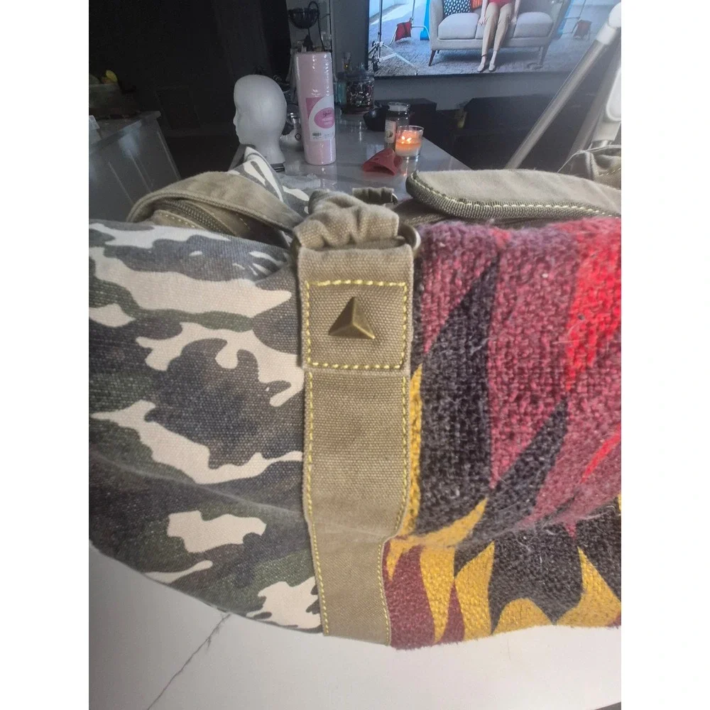 Tigerbear Republik Camo Southwestern Tapestry Duffel Bag Travel Weekender Gym